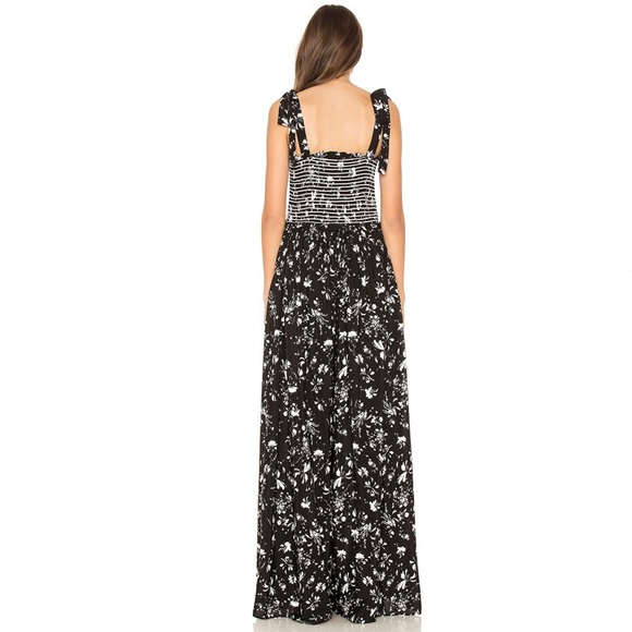 FREE PEOPLE REVOLVE BLACK FLORAL PRINT WIDE-LEG JUMPSUIT - Picture 9 of 11
